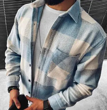 Men’s Plaid Long-Sleeve Shirt