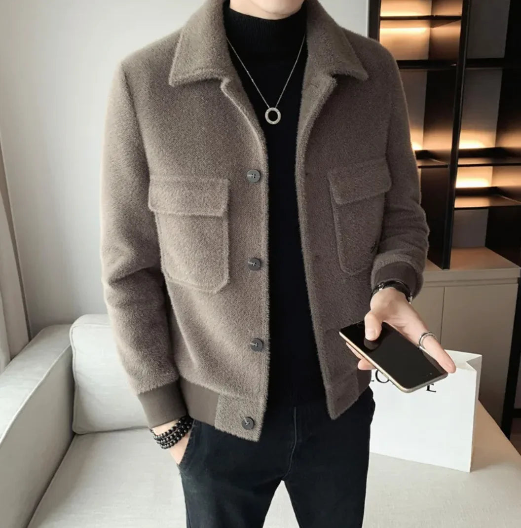 Men's Velvet Fur Coat