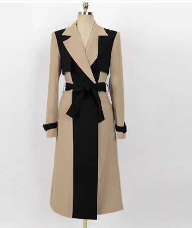 Women’s Elegant Tie-Waist Trench Coat