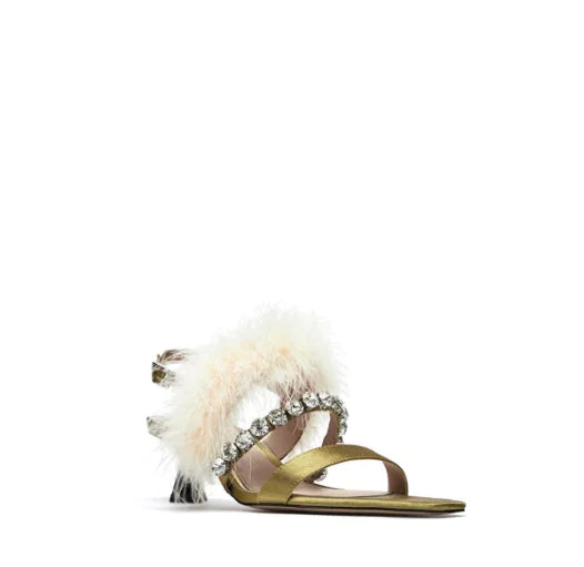 Satin Charm Sandals