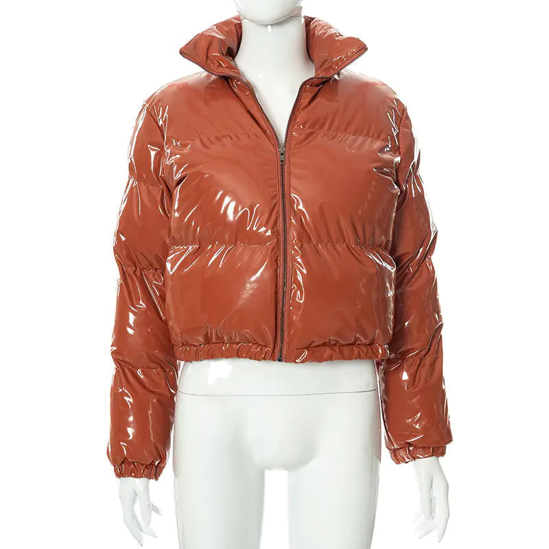 Women’s Leather Bubble Coat