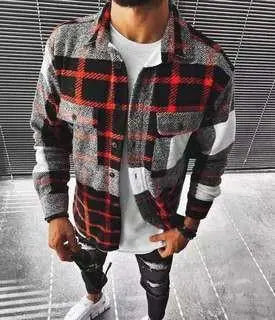 Men’s Plaid Long-Sleeve Shirt