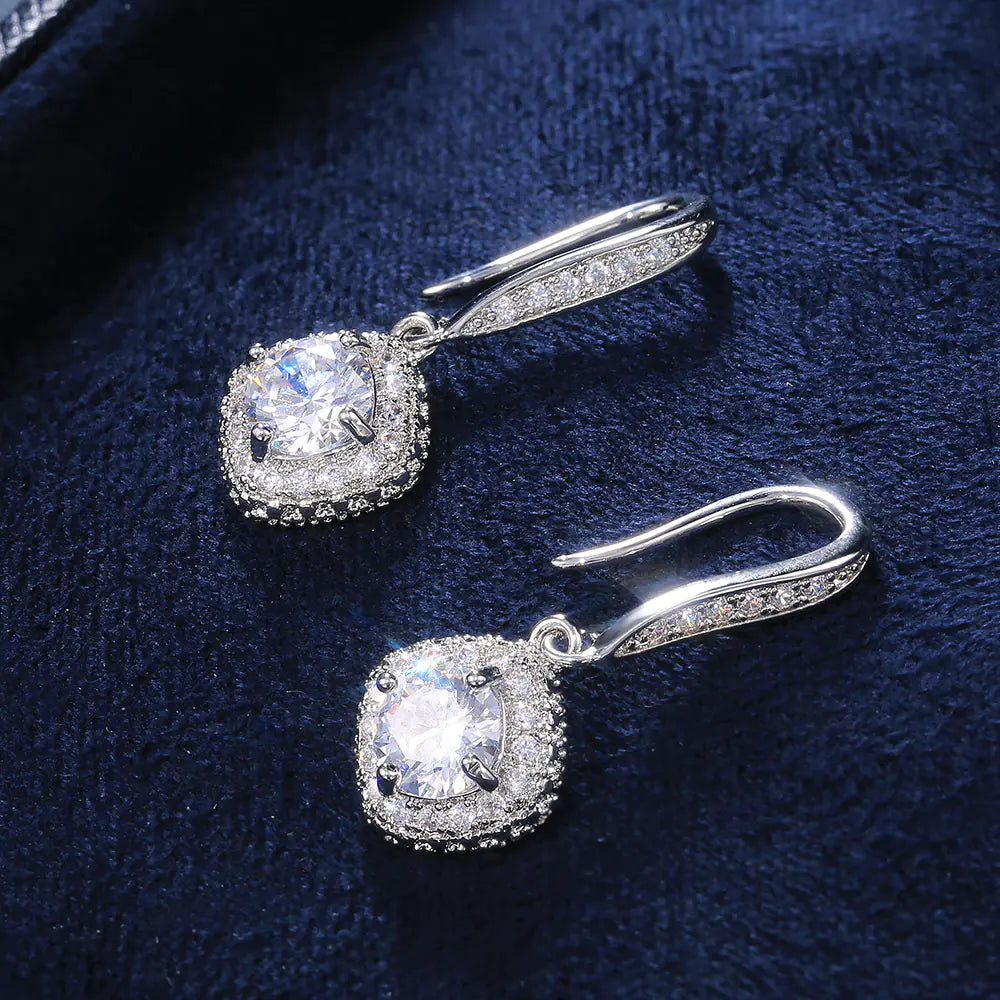 Square Zircon Earrings
