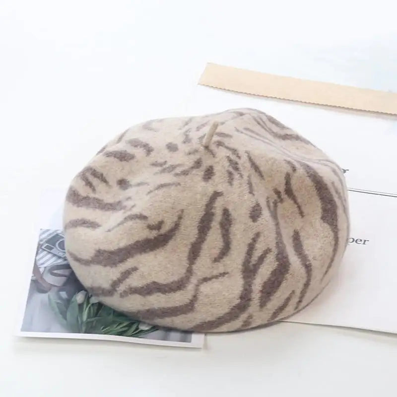 Women's Striped Jacquard Beret