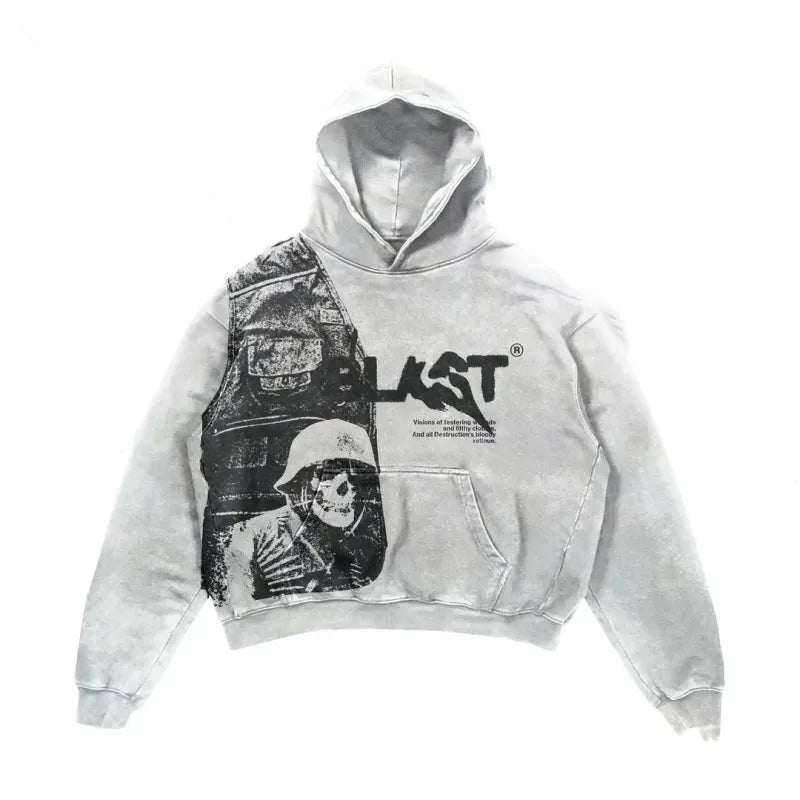 Men’s Retro Y2K Hoodie Coat