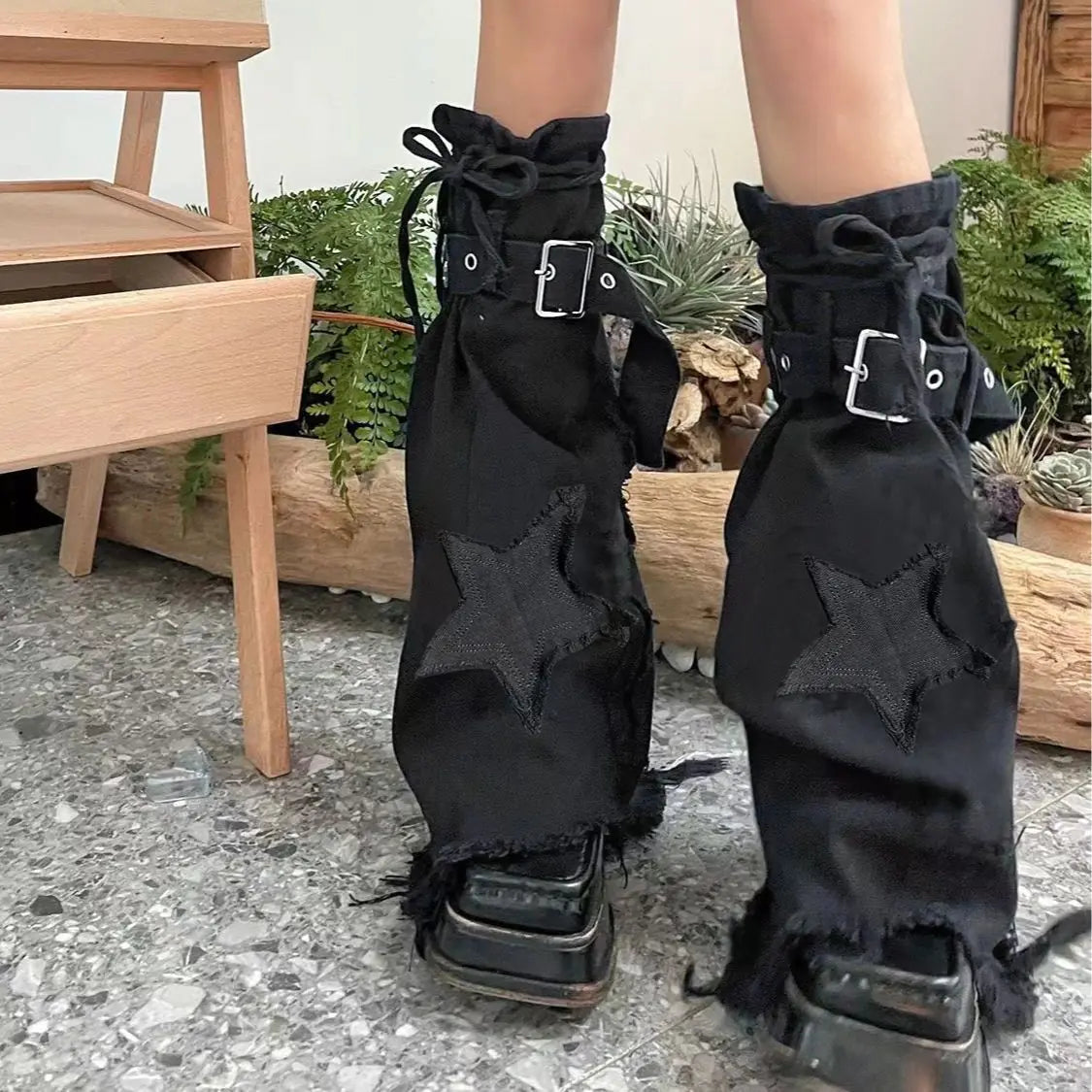 Retro Star Denim Warmers
