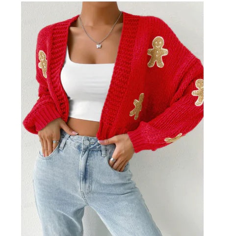 The Noelle Gingerbread Cardigan
