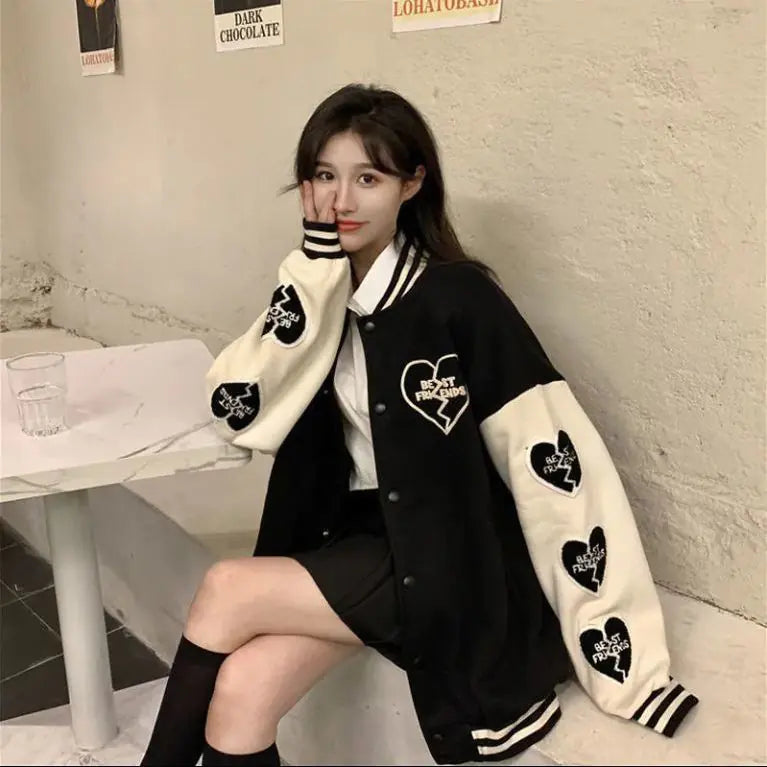 Autumn Heart Bomber Jacket
