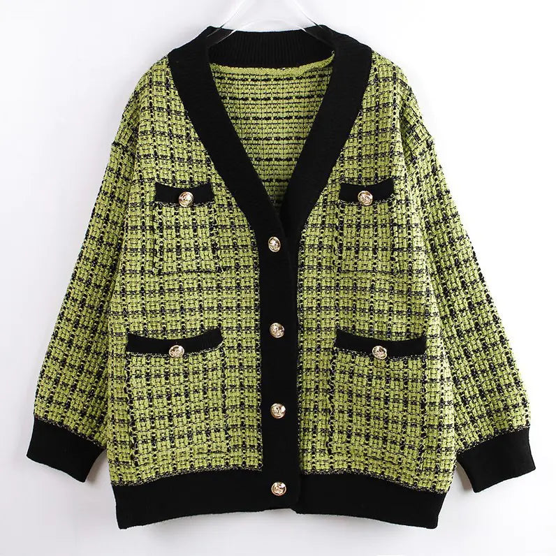 The Lila Plaid Cardigan