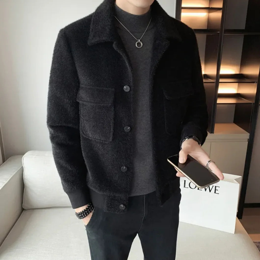 Men's Velvet Fur Coat