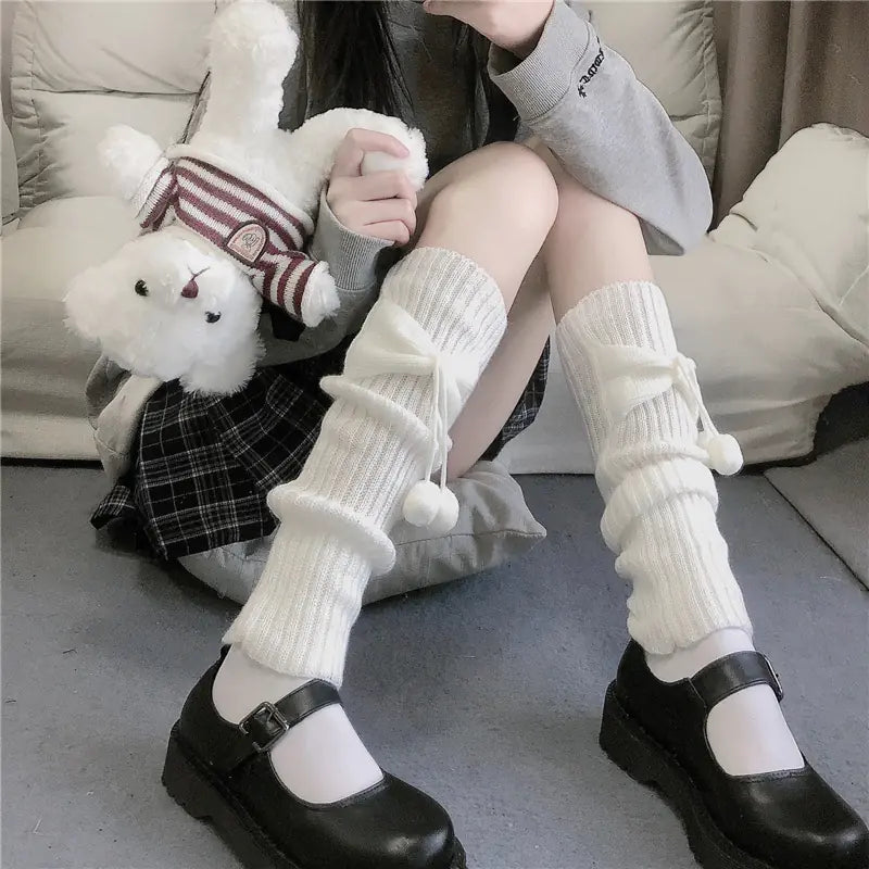 Bow Knit Warmers