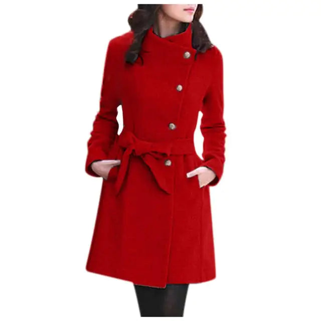 Women’s Lapel Wool Overcoat