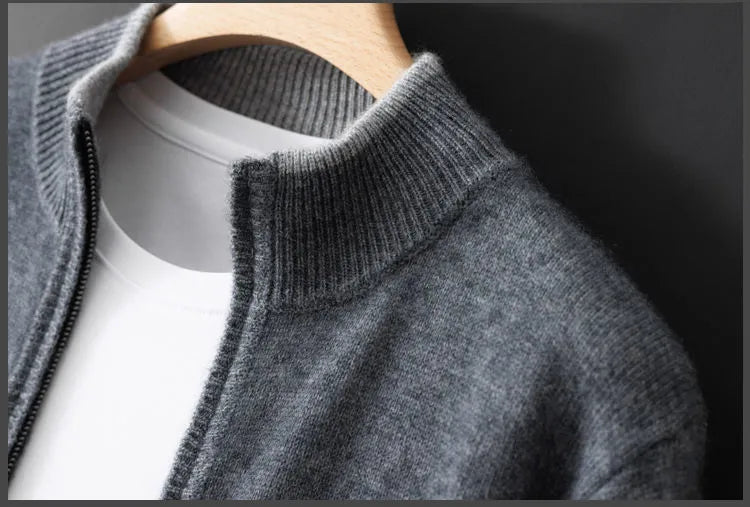 Men’s Stand Collar Knit Jacket