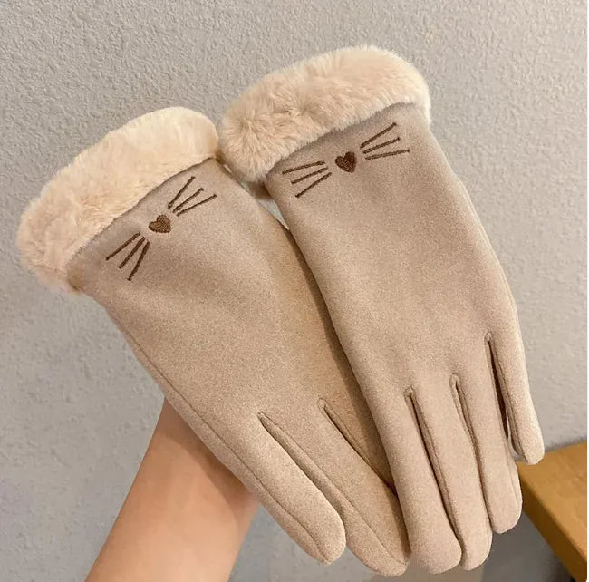 Fleece Suede Gloves