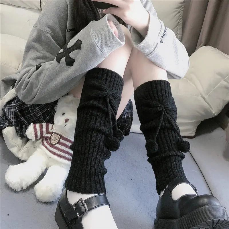 Bow Knit Warmers