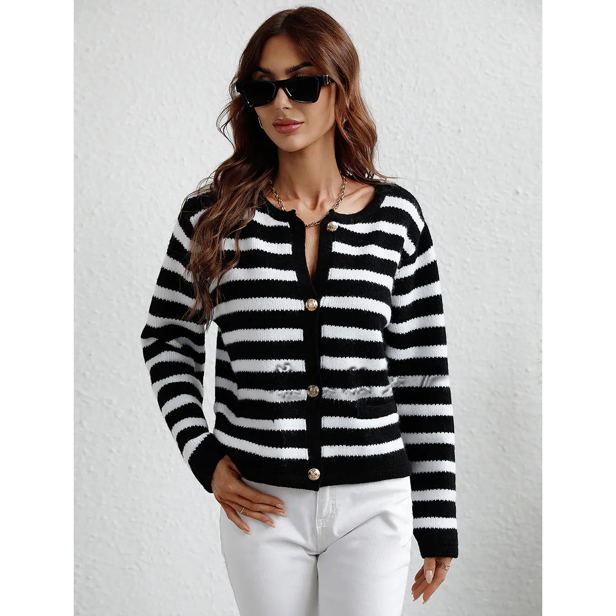 The Leni Striped Cardigan