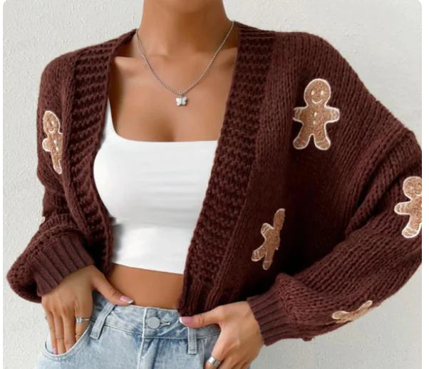 The Noelle Gingerbread Cardigan