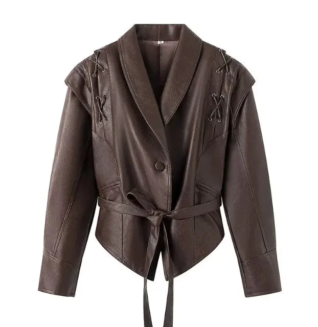 Women’s Biker Style Leather Jacket