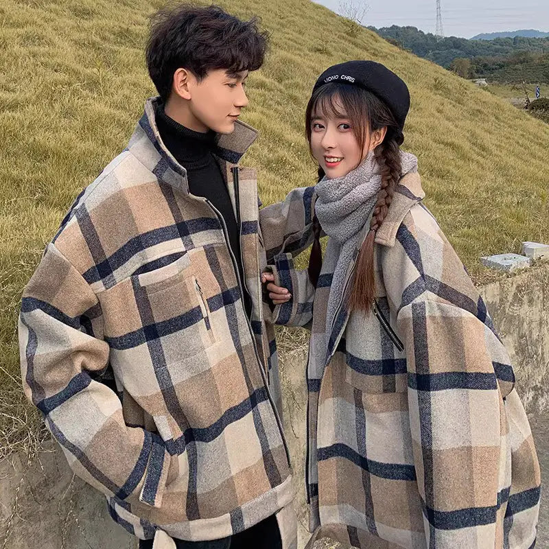 Men’s Wool Plaid Coat