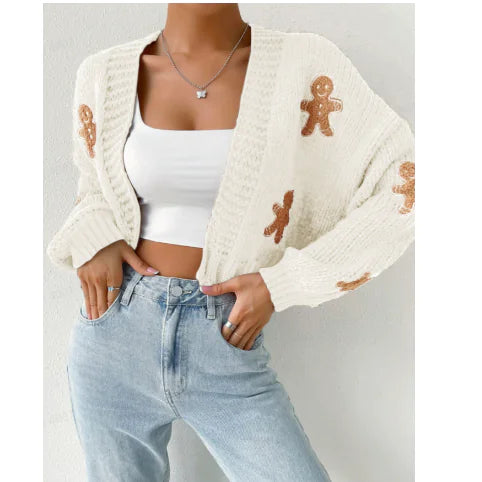 The Noelle Gingerbread Cardigan