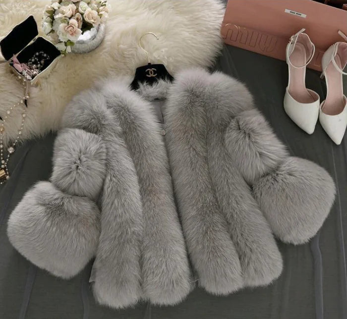 Women’s Soft Touch Fox Style Coat