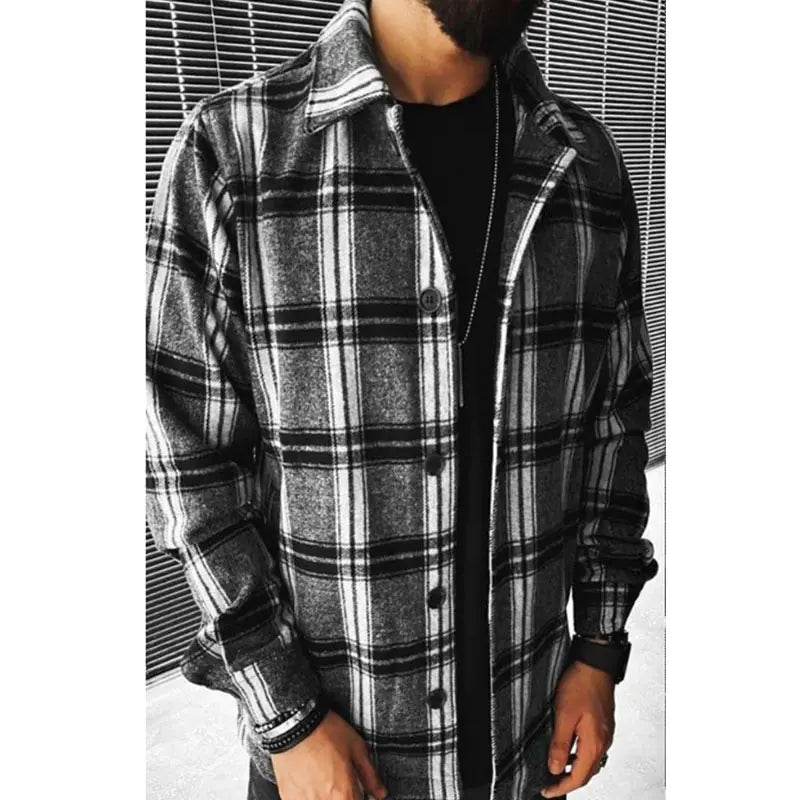 Men’s Plaid Long-Sleeve Shirt