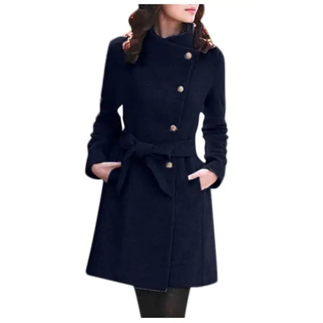 Women’s Lapel Wool Overcoat