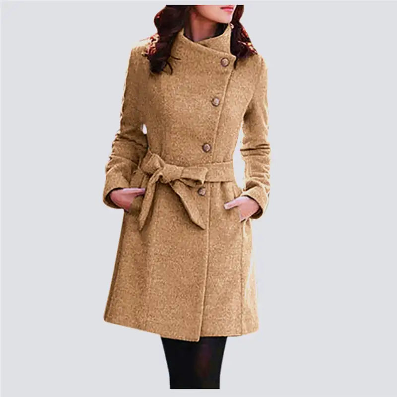 Women’s Lapel Wool Overcoat
