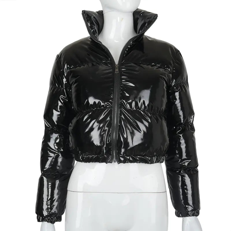 Women’s Leather Bubble Coat