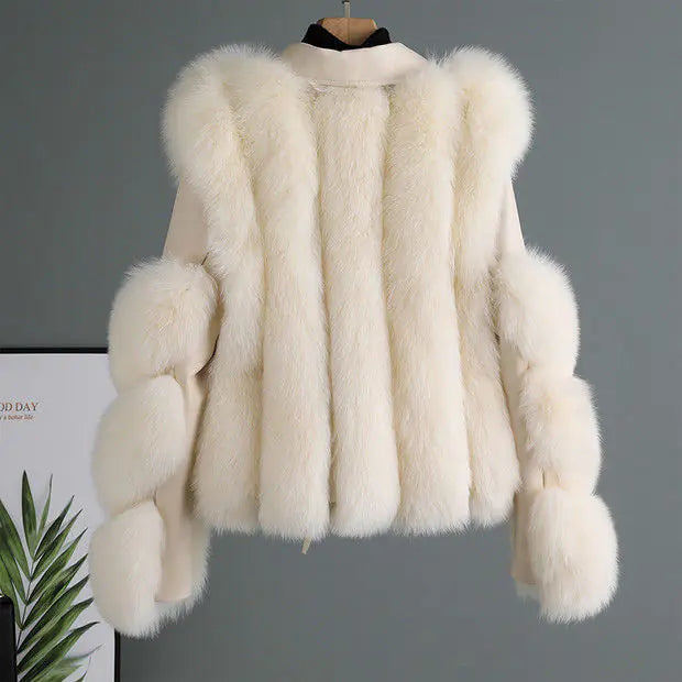 Women’s Luxe Moto Fur Jacket