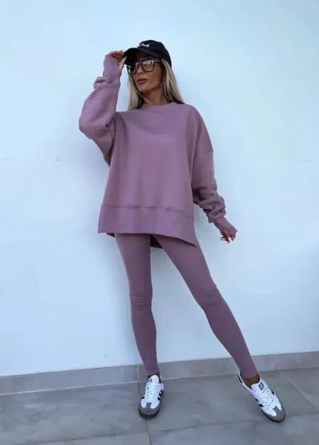 Split Hem Sweater Set