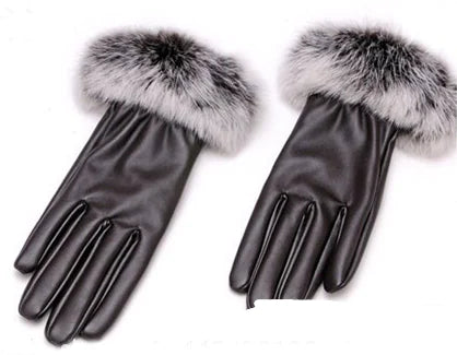 Fur Lined Leather Gloves