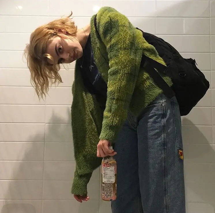 Women's Plaid Sweater Cardigan