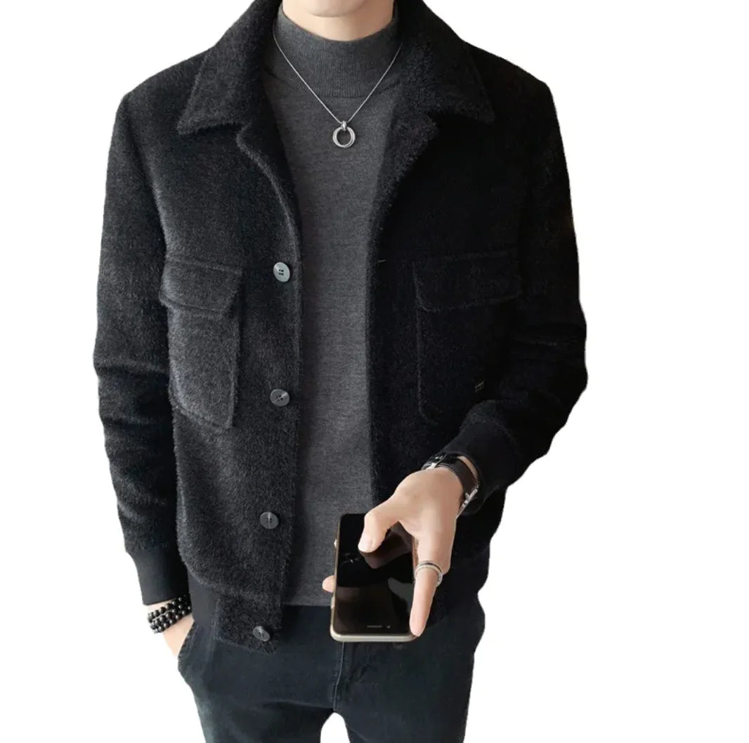 Men's Velvet Fur Coat