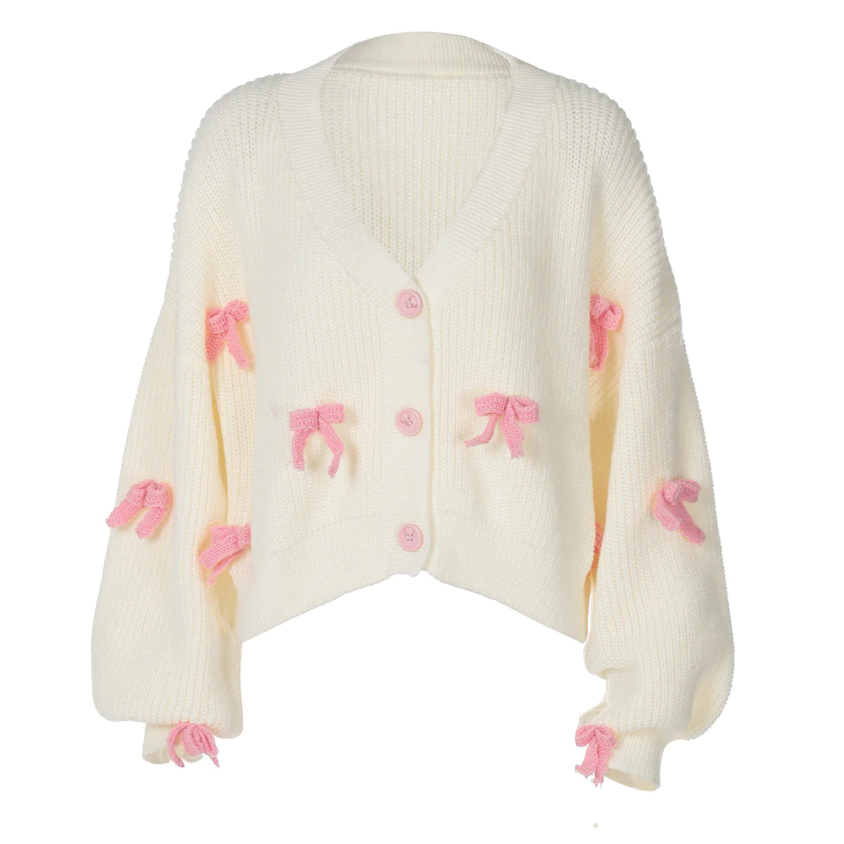 Knitted Bow Cardigan