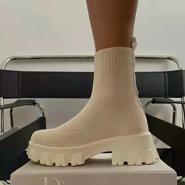 Sleek Chunky Knit Boots