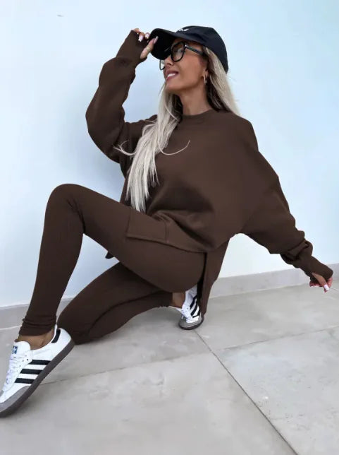 Split Hem Sweater Set