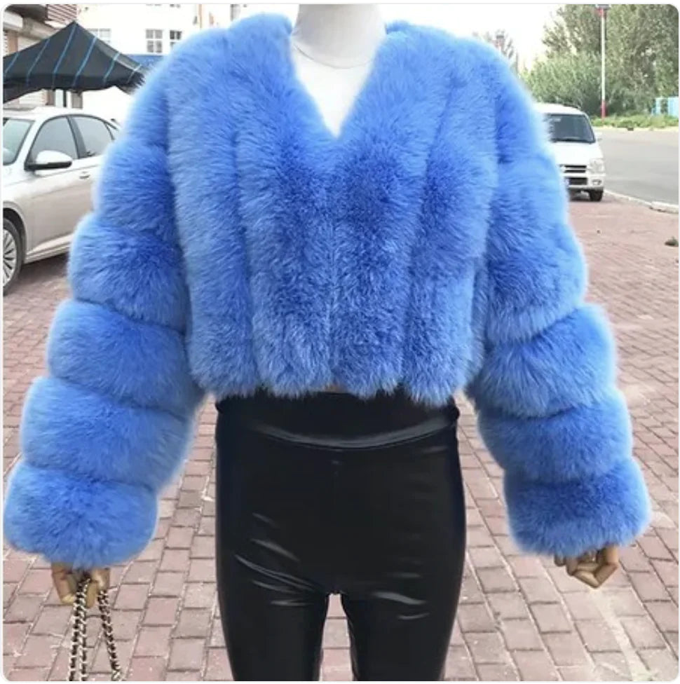 Women’s Winter Cropped Fur Coat