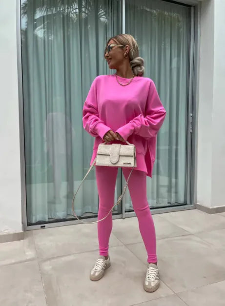 Split Hem Sweater Set