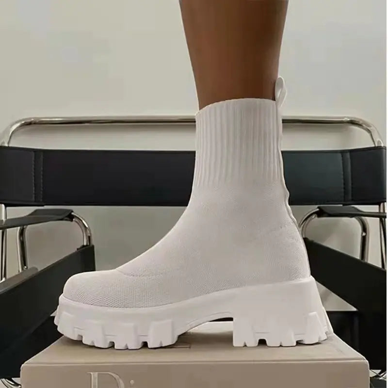 Sleek Chunky Knit Boots
