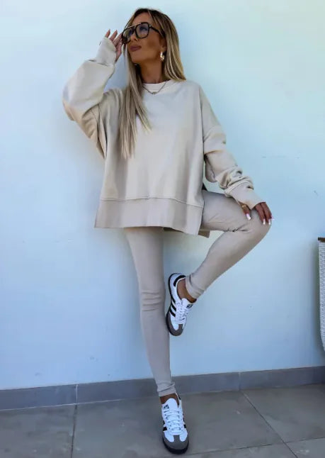 Split Hem Sweater Set
