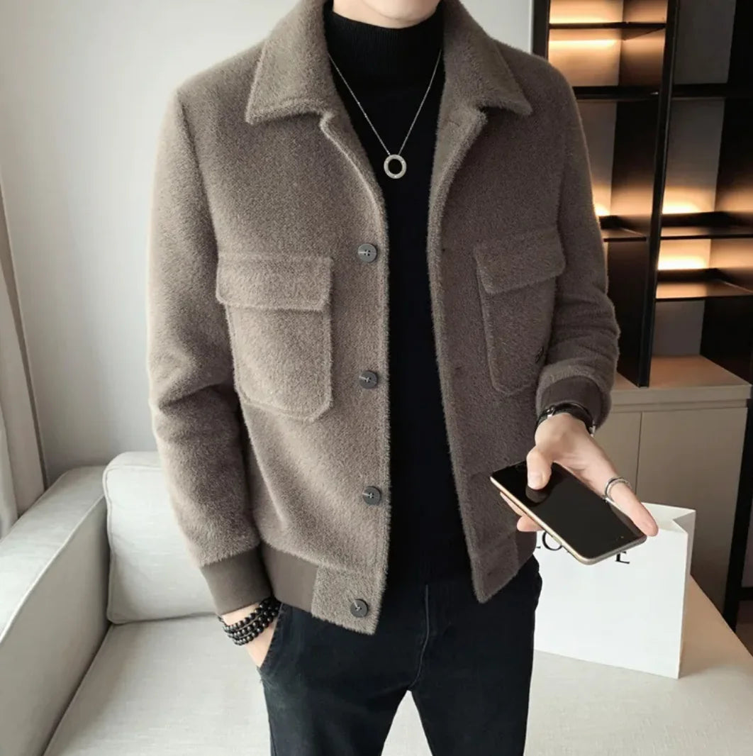 Men's Velvet Fur Coat