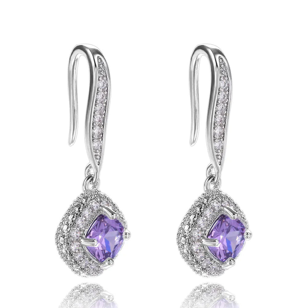 Square Zircon Earrings
