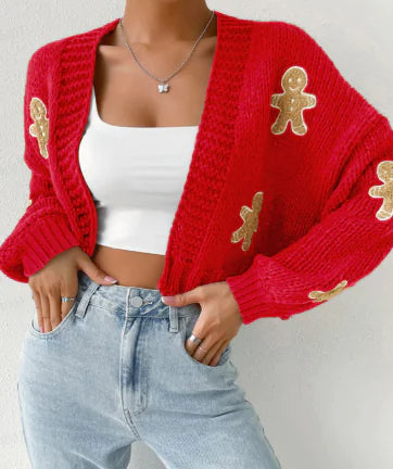 The Noelle Gingerbread Cardigan
