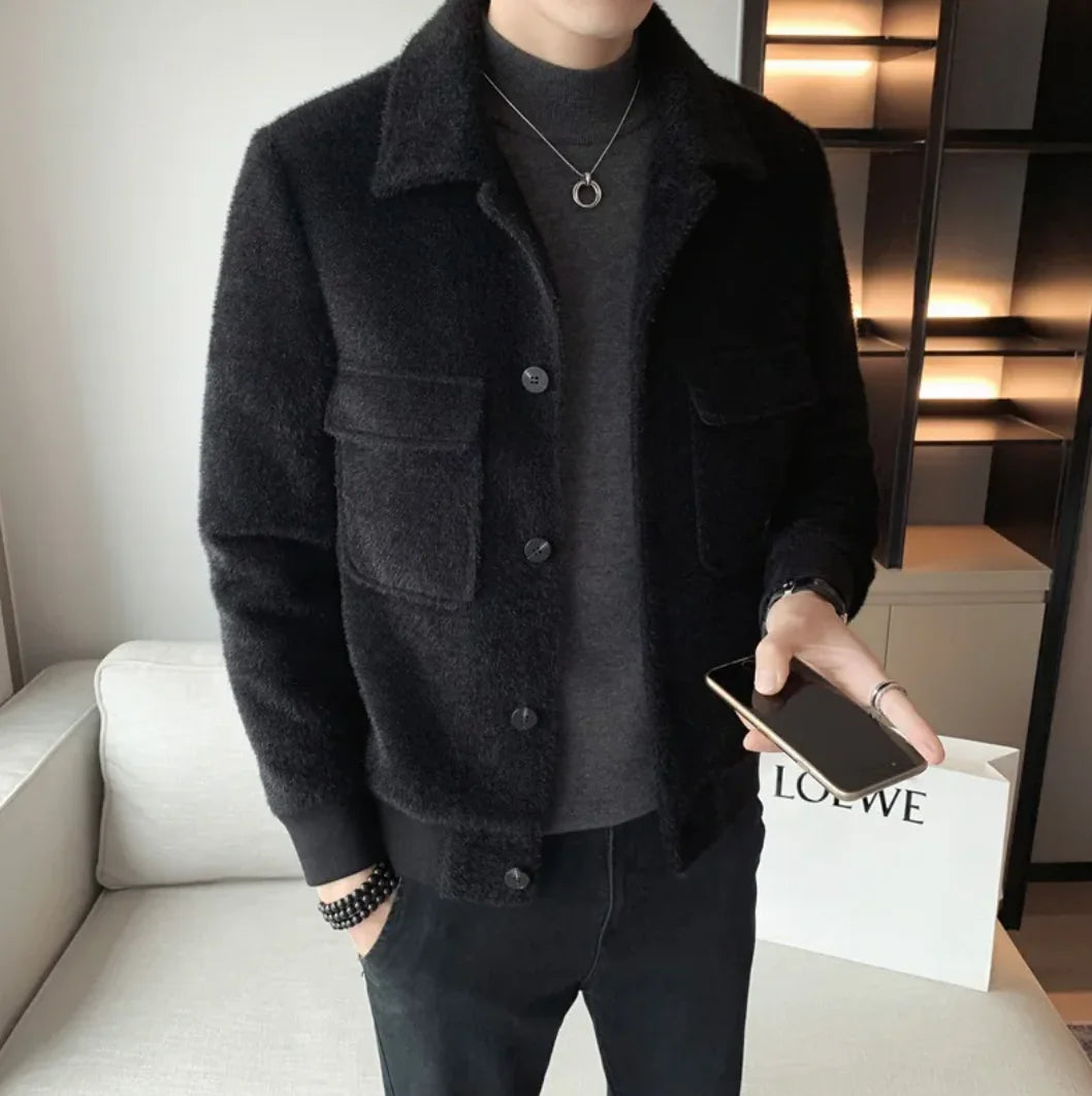 Men's Velvet Fur Coat