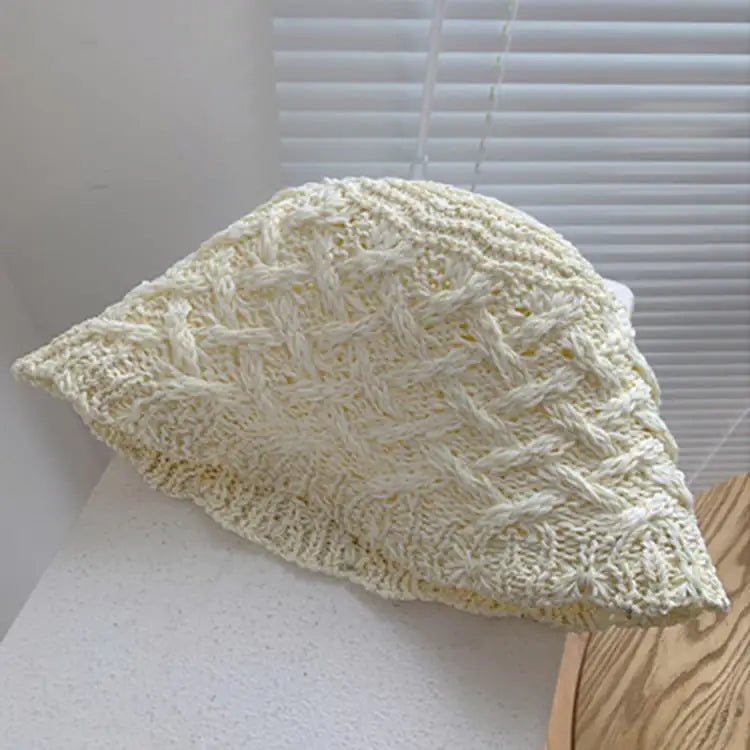 Hollow Straw Bucket Hat