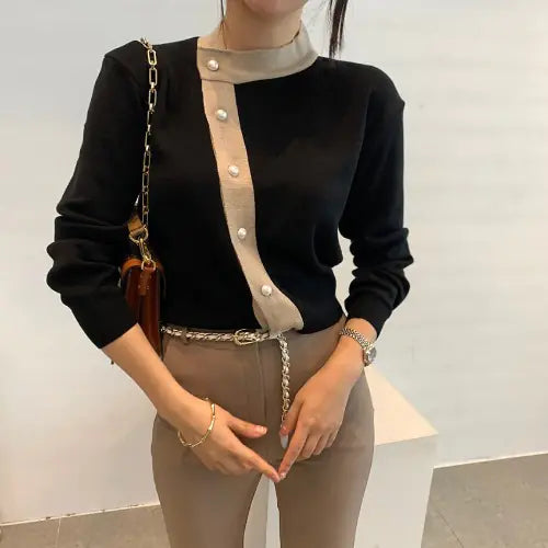 The Zoey Colorblock Cardigan