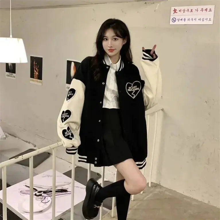 Autumn Heart Bomber Jacket