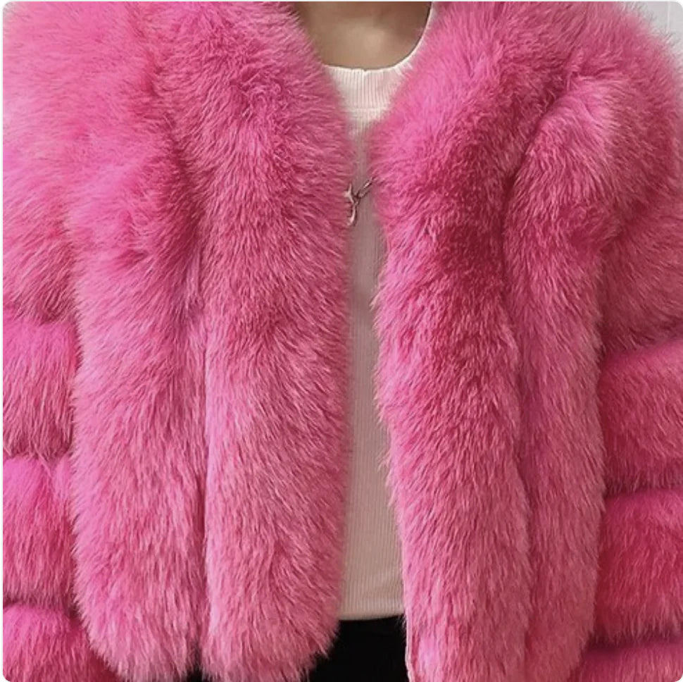 Women’s Winter Cropped Fur Coat