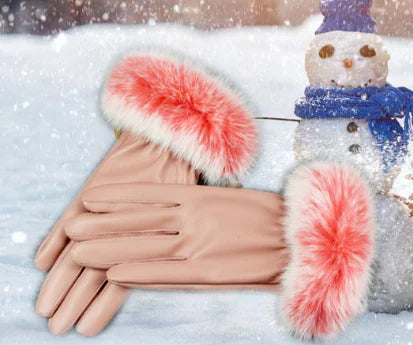 Fur Lined Leather Gloves
